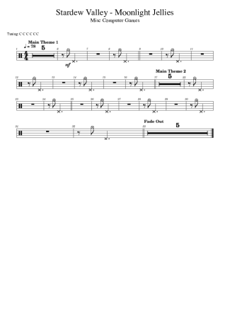 Score for Drums