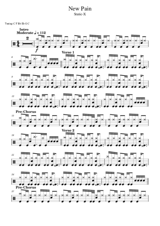 Score for Drums