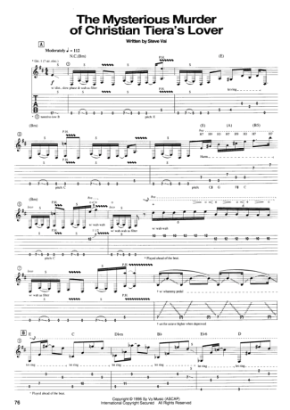 Steve Vai  score for Guitar