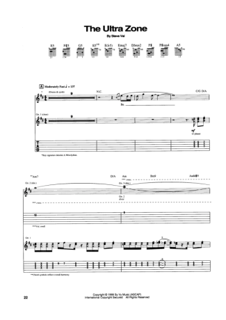 Steve Vai The Ultra Zone score for Guitar
