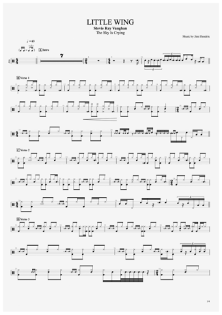 Stevie Ray Vaughan Little Wing score for Drums