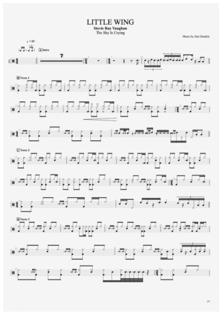 Stevie Ray Vaughan  score for Drums