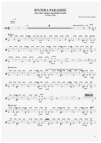 Stevie Ray Vaughan  score for Drums