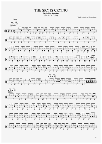 Stevie Ray Vaughan The Sky Is Crying score for Drums
