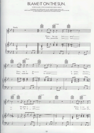 Stevie Wonder  score for Piano