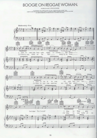 Stevie Wonder  score for Piano