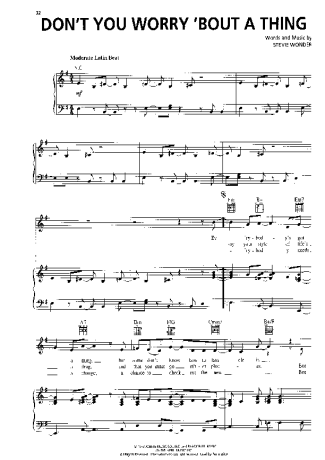 Stevie Wonder  score for Piano