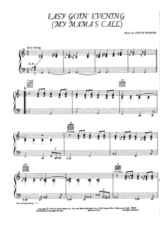 Stevie Wonder  score for Piano