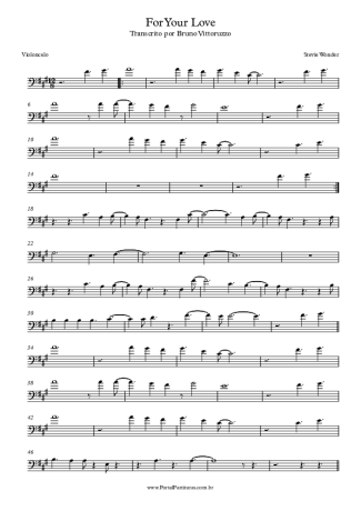 Stevie Wonder  score for Cello