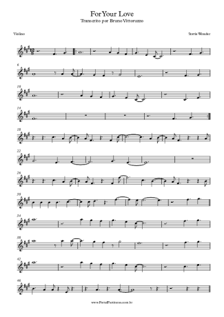 Stevie Wonder  score for Violin