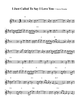 Stevie Wonder  score for Clarinet (Bb)