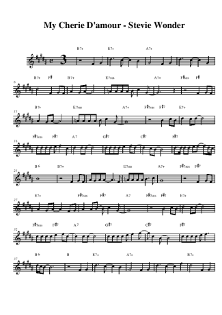 Stevie Wonder My Cherie Amour score for Alto Saxophone