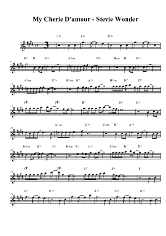 Stevie Wonder  score for Tenor Saxophone Soprano (Bb)