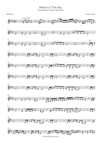 Stevie Wonder Ribbon In The Sky score for Clarinet (C)