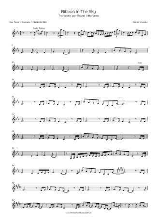 Stevie Wonder Ribbon In The Sky score for Tenor Saxophone Soprano (Bb)