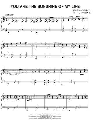 Stevie Wonder  score for Piano