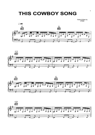 Sting  score for Piano