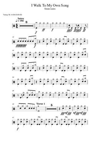 Stratovarius  score for Drums