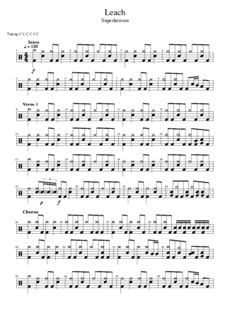 Score for Drums