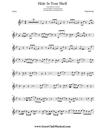 Supertramp  score for Violin