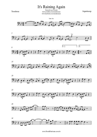 Supertramp  score for Trombone