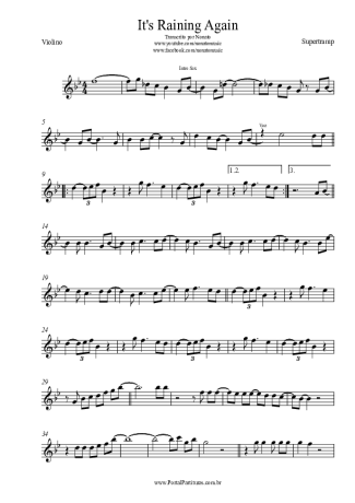 Supertramp  score for Violin