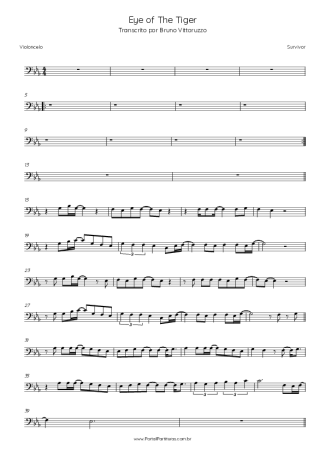 Survivor Eye Of The Tiger score for Cello