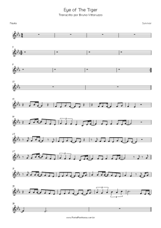 Survivor Eye Of The Tiger score for Flute