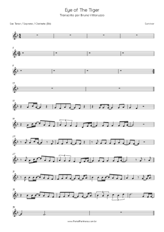 Survivor  score for Tenor Saxophone Soprano (Bb)