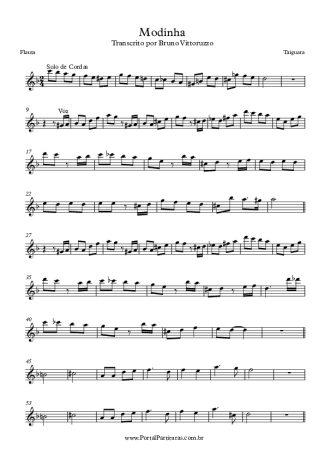 Taiguara  score for Flute