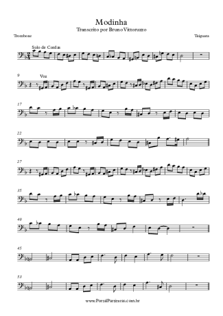 Taiguara Modinha score for Trombone