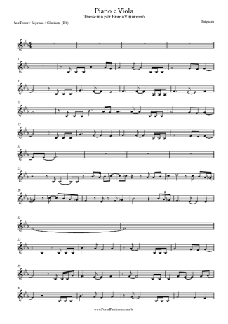 Taiguara  score for Clarinet (Bb)