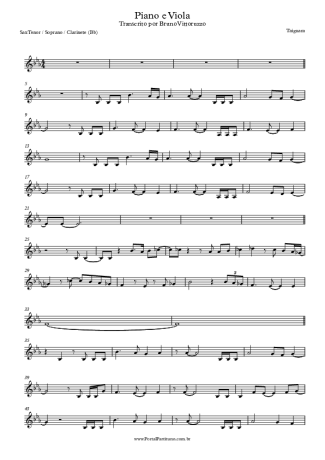 Taiguara Piano E Viola score for Tenor Saxophone Soprano (Bb)