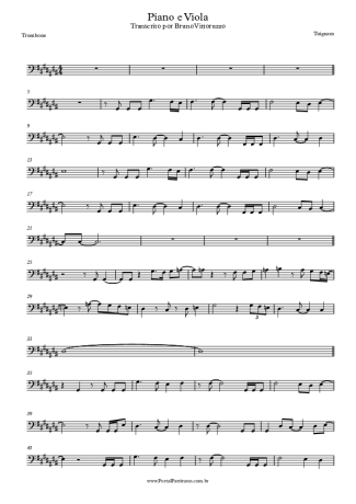 Taiguara Piano E Viola score for Trombone