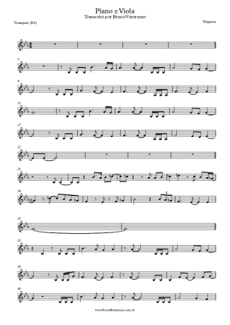 Taiguara Piano E Viola score for Trumpet