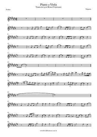 Taiguara  score for Violin