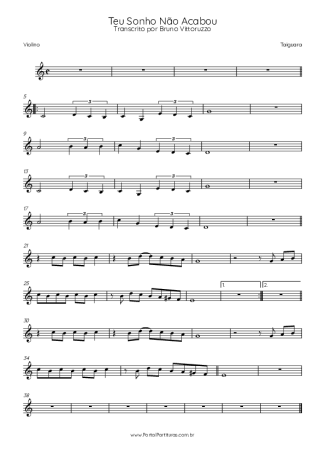 Taiguara  score for Violin