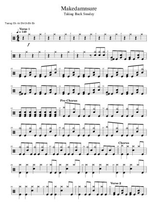 Score for Drums