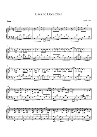 Taylor Swift  score for Piano