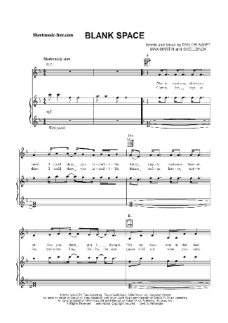 Taylor Swift  score for Piano