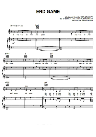 Taylor Swift  score for Piano