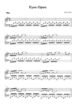 Taylor Swift  score for Piano