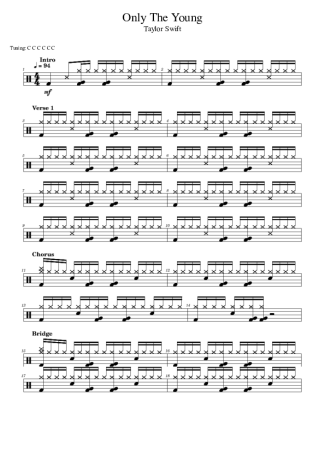 Score for Drums