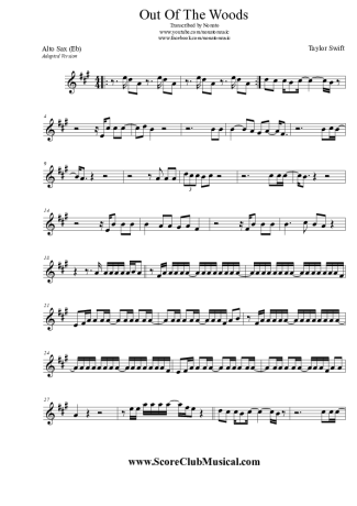 Taylor Swift  score for Alto Saxophone