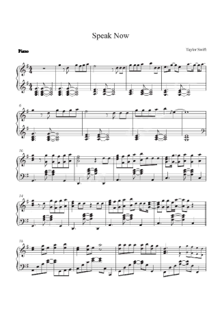 Taylor Swift  score for Piano