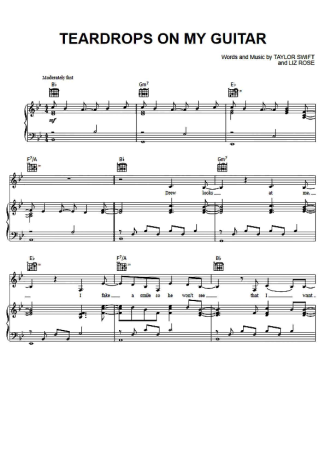 Taylor Swift  score for Piano