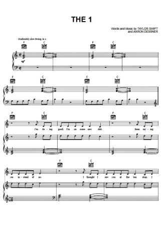 Taylor Swift  score for Piano