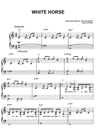 Taylor Swift  score for Piano