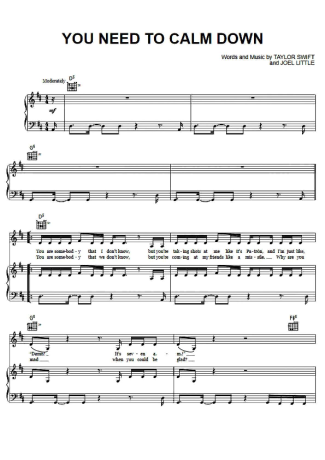 Taylor Swift  score for Piano