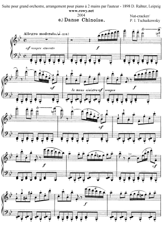 Tchaikovsky  score for Piano